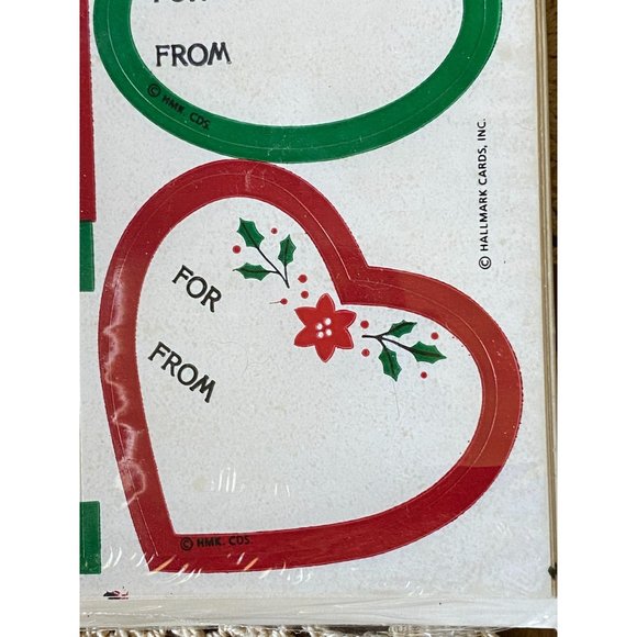 Vintage HALLMARK STICKERS - Christmas Gift Seals Tags Stickers - NIP - 4 Sheets - Picture 6 of 6